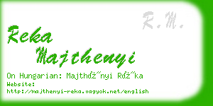 reka majthenyi business card